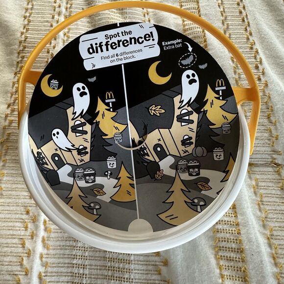 2025 McDonald’s Halloween Boo Buckets White With Glow In The Dark Stickers - Picture 6 of 6